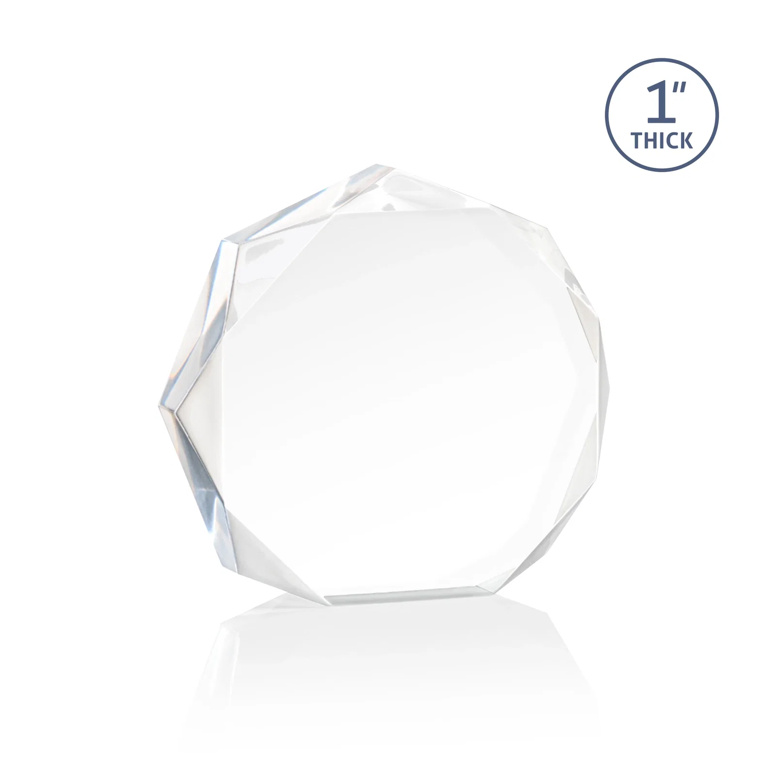 Promotional Acrylic Award With Recessed-Bevel Gemstone Facets for donor appreciation
