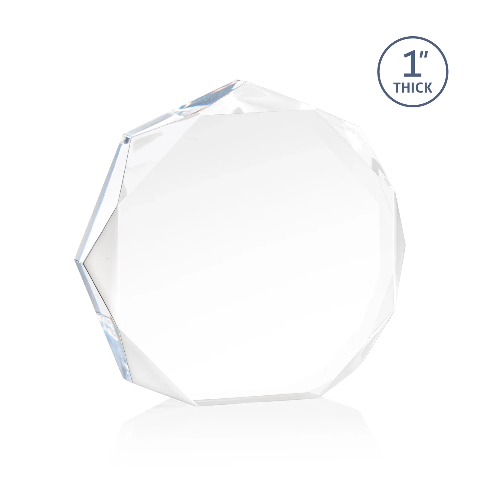 Promotional Acrylic Award With Recessed-Bevel Gemstone Facets for graduation ceremonies