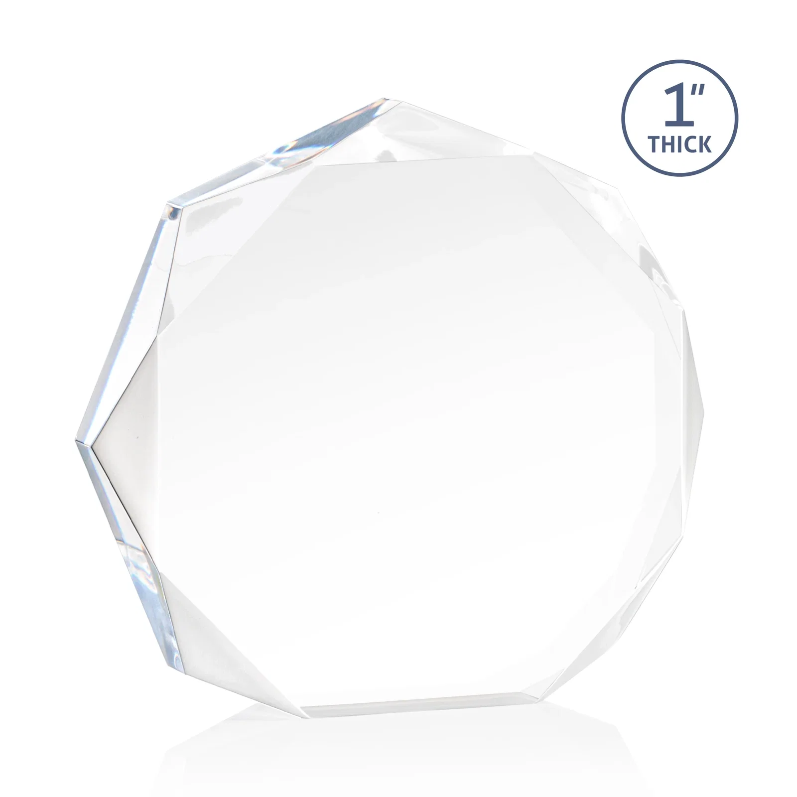 Promotional Acrylic Award With Recessed-Bevel Gemstone Facets for volunteer appreciation