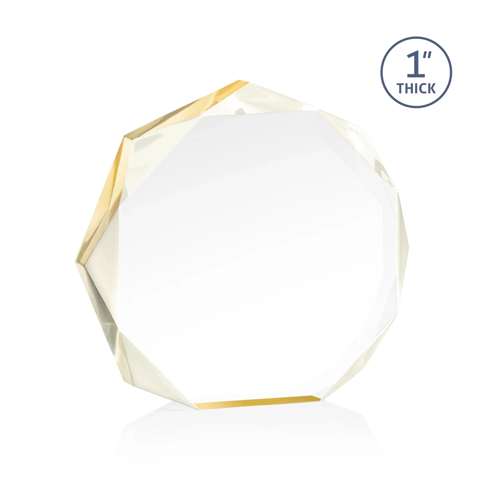 Promotional Acrylic Award With Recessed-Bevel Gemstone Facets for company anniversary events