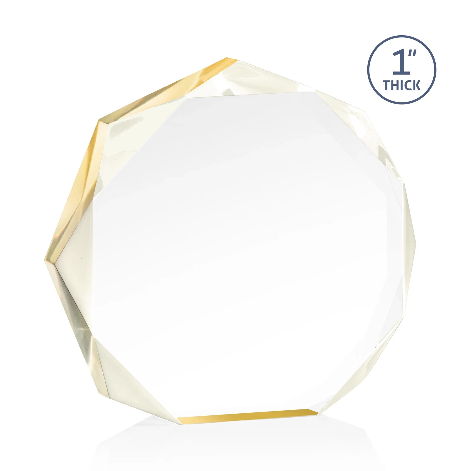Branded Acrylic Award With Recessed-Bevel Gemstone Facets for corporate award ceremonies