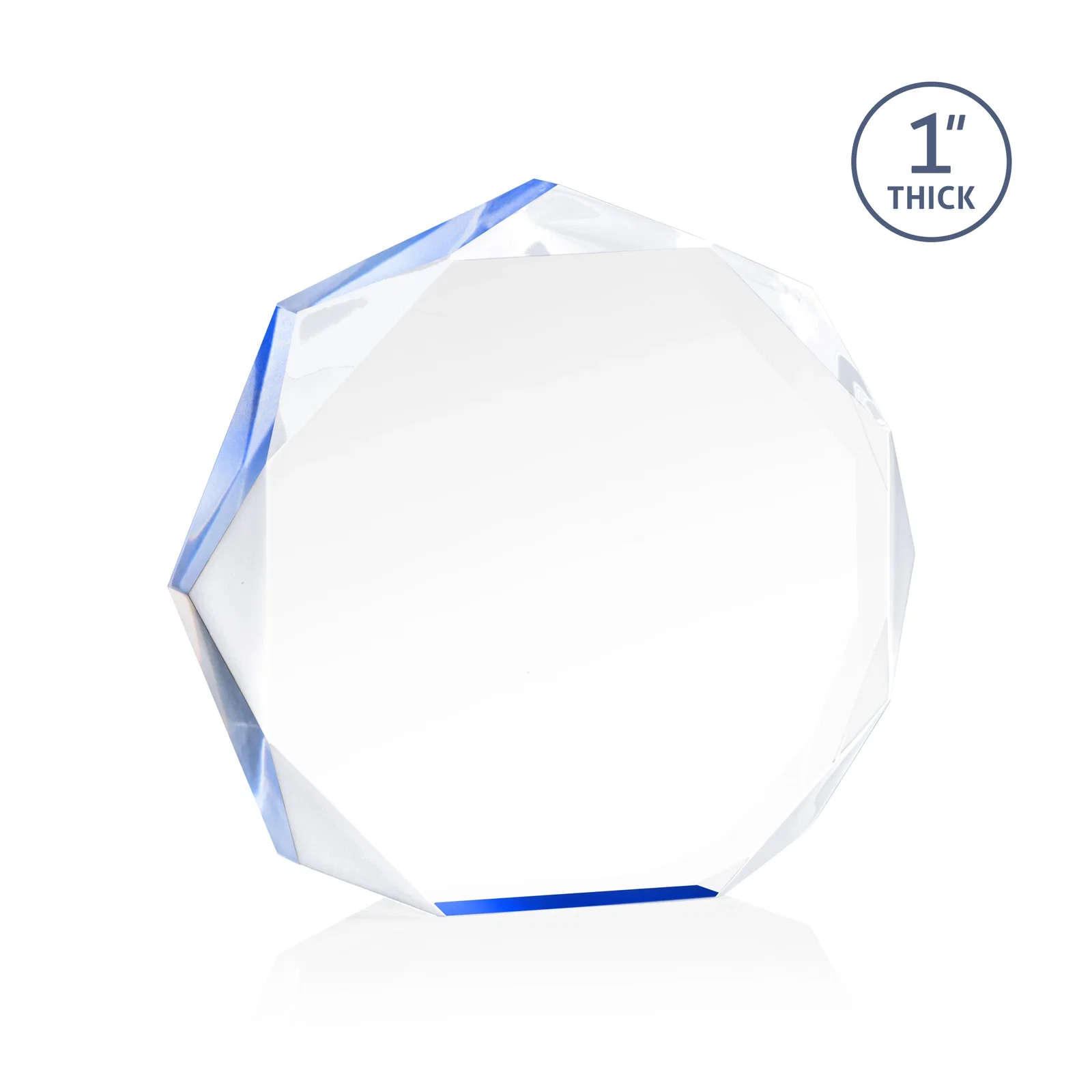 Branded Acrylic Award With Recessed-Bevel Gemstone Facets for sales achievement awards