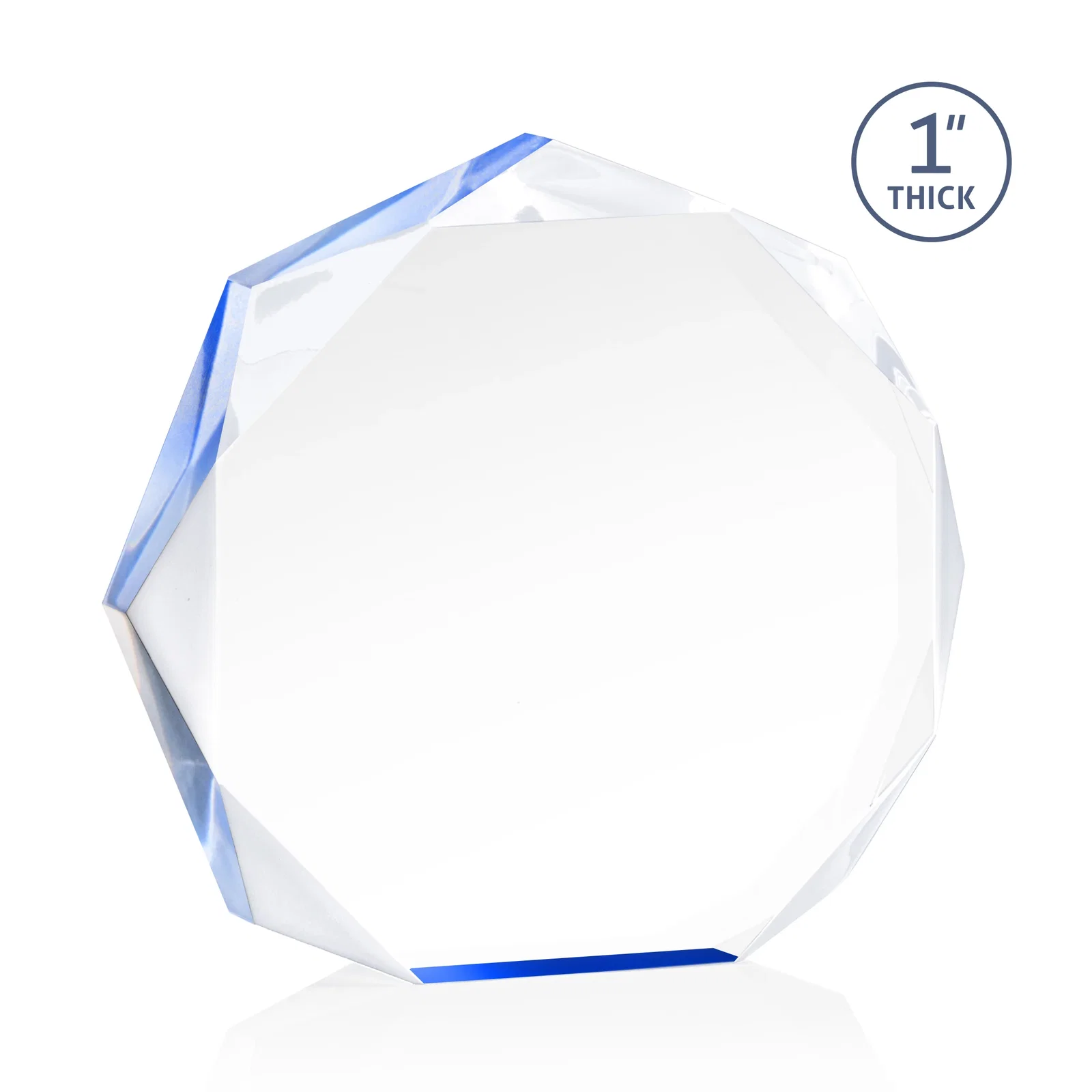 Branded Acrylic Award With Recessed-Bevel Gemstone Facets for team milestone celebrations