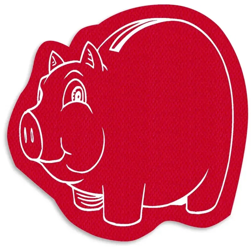Piggy Jar Opener. Pig-shaped natural rubber jar opener for banking and money-saving giveaways, view 12
