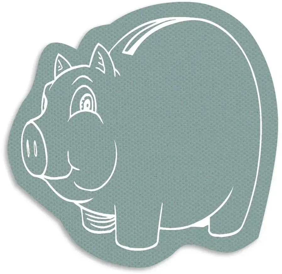Piggy Jar Opener. Pig-shaped natural rubber jar opener for banking and money-saving giveaways, view 2