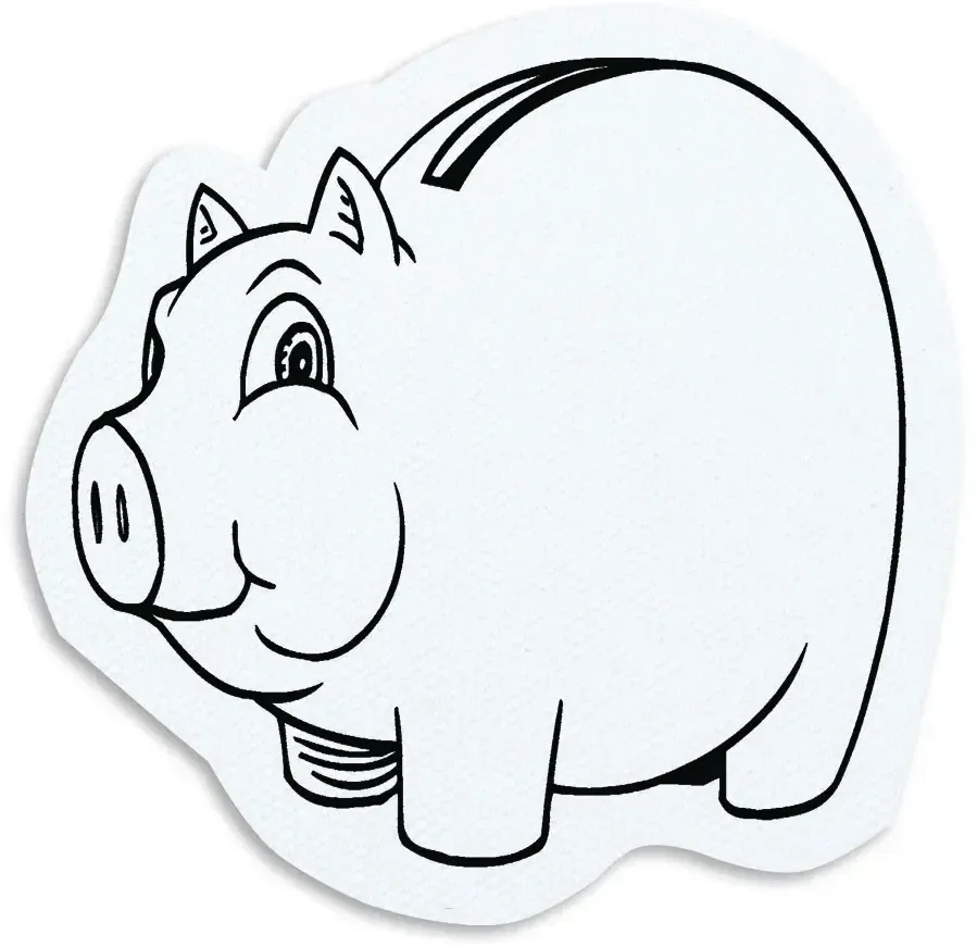 Piggy Jar Opener. Pig-shaped natural rubber jar opener for banking and money-saving giveaways, view 4