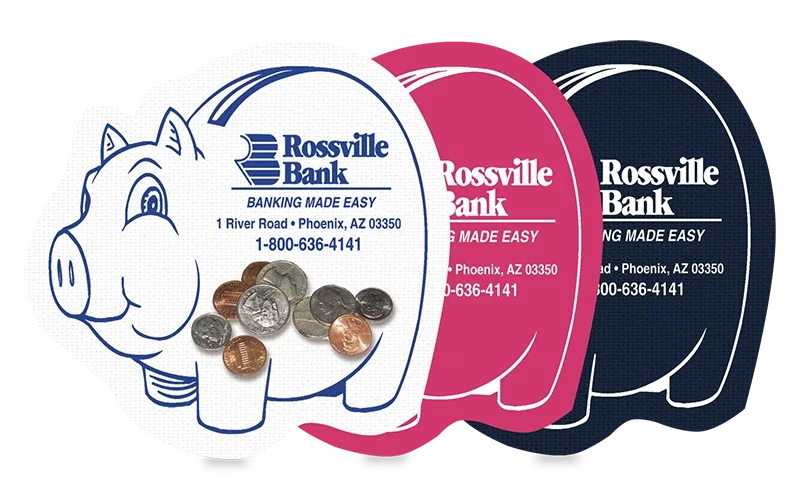Piggy Vinyl Jar Opener. Pig-shaped vinyl jar opener for bank and savings program giveaways