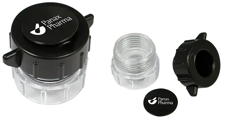 Pill Crusher. Plastic pill crusher tool for grinding tablets in senior care pharmacy programs