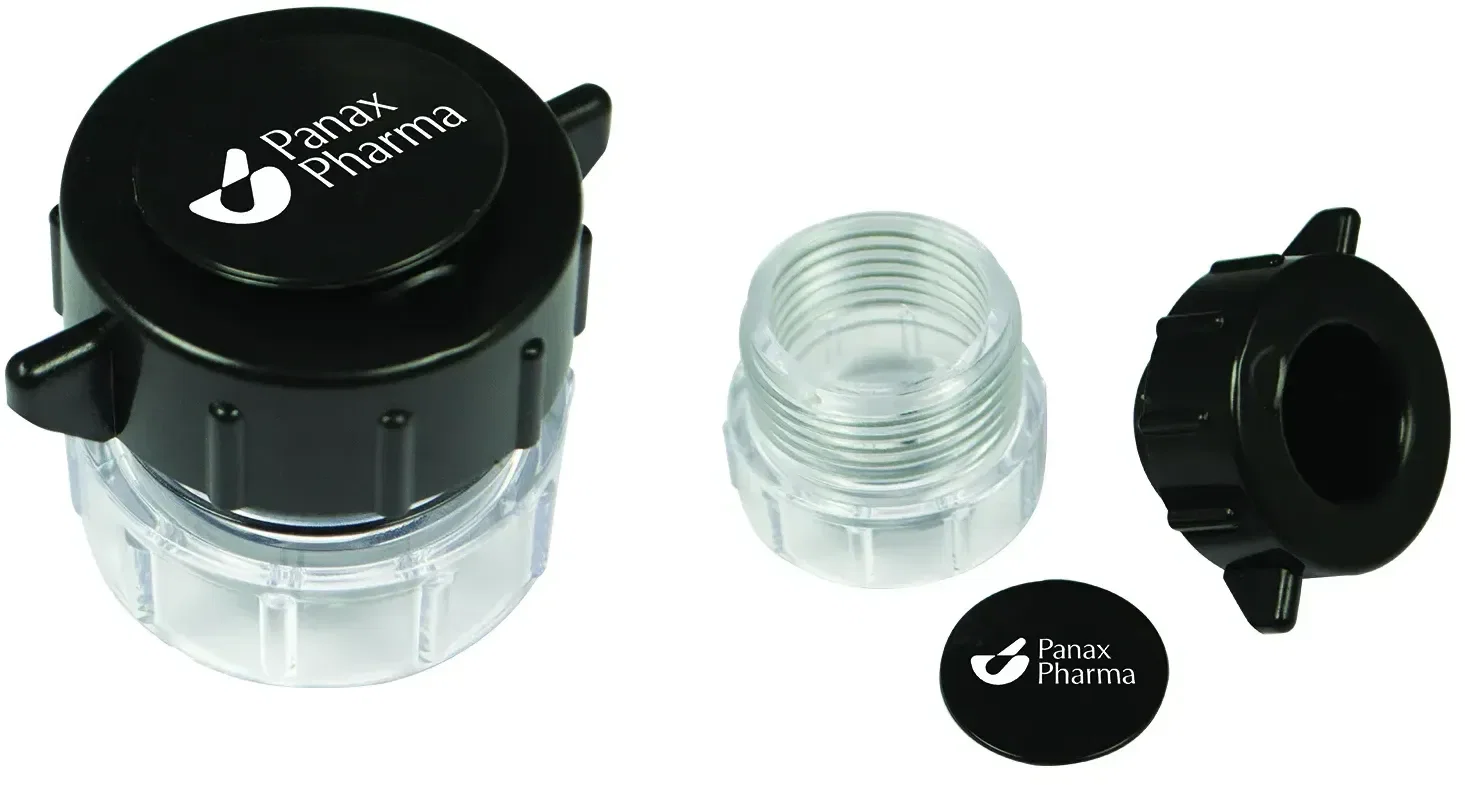Pill Crusher. Plastic pill crusher tool for grinding tablets in senior care pharmacy programs, view 3