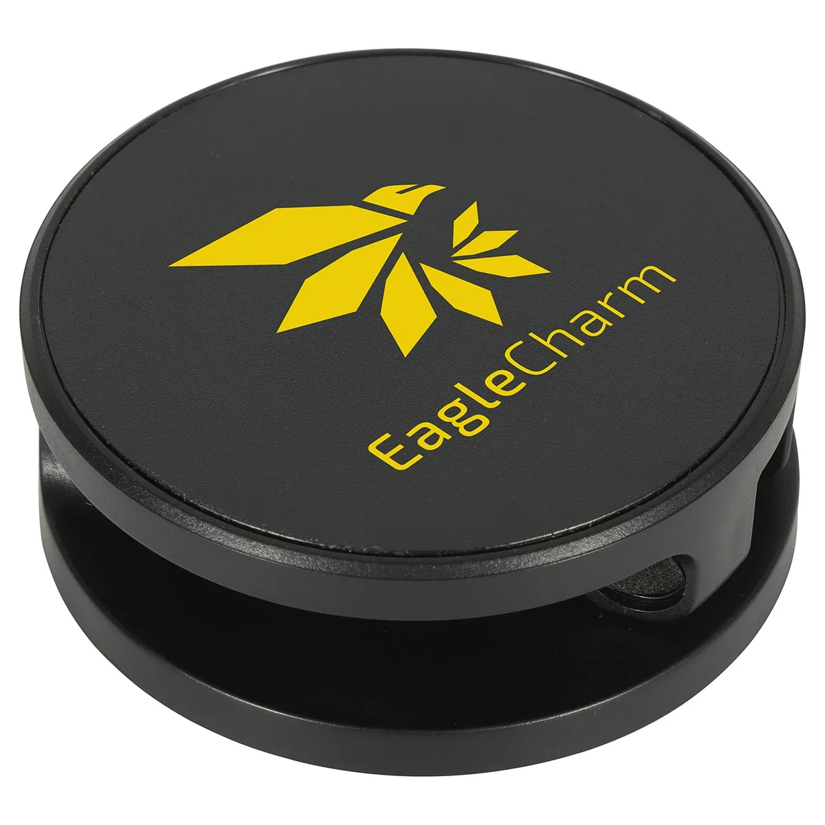Pillar Magnetic Collapsible Phone Stand folded flat, promotional stand in its collapsed position