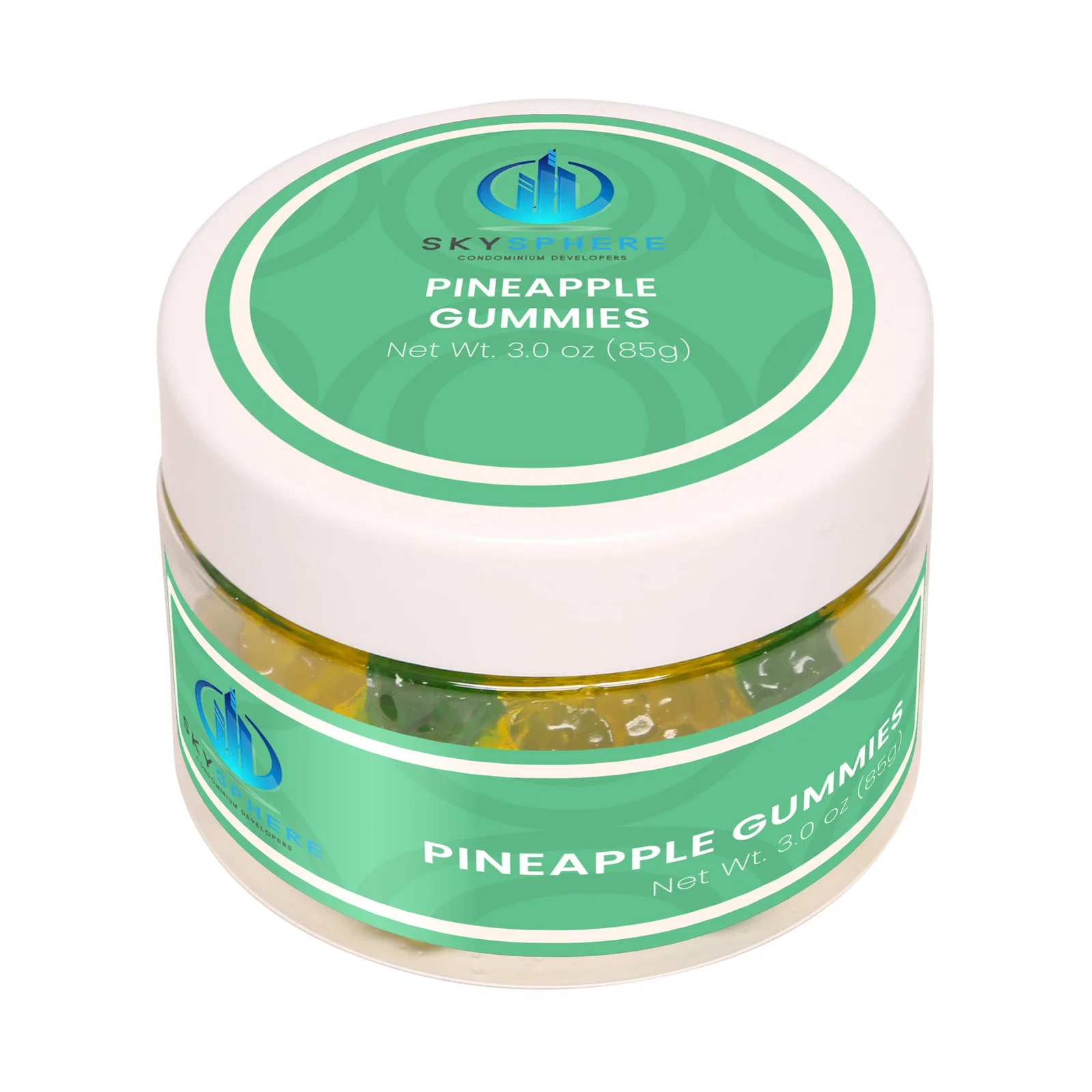 Pineapple Gummies in a Jar — view 2