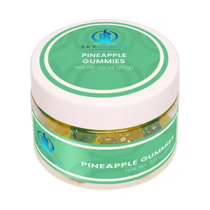 Pineapple Gummies, Reusable 3 oz or 7 oz Jars