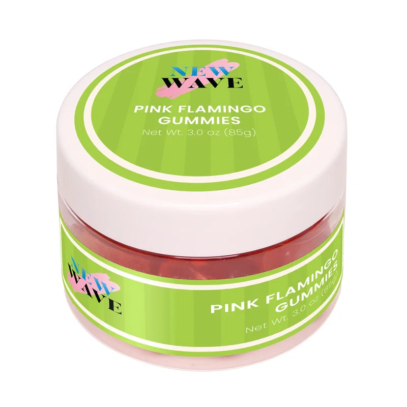 Pink Flamingo Gummies in Jars — view 2