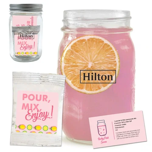 Pink Lemonade Mix Mason Jar (12 oz) — view 1