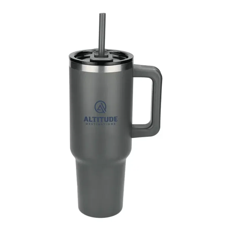 Pinnacle 40 oz Vacuum Insulated Eco-Friendly Travel Tumbler With Straw — view 30