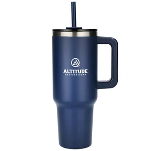 Pinnacle 40 oz Vacuum Insulated Eco-Friendly Travel Tumbler With Straw