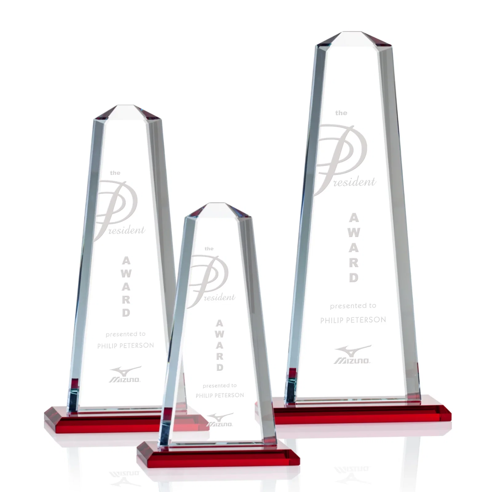 Promotional Starfire Crystal Award With 5/8-Inch Interchanging Bevels for employee recognition