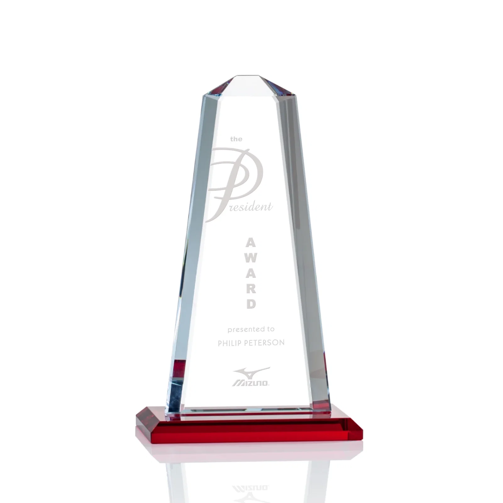 Promotional Starfire Crystal Award With 5/8-Inch Interchanging Bevels for corporate award ceremonies