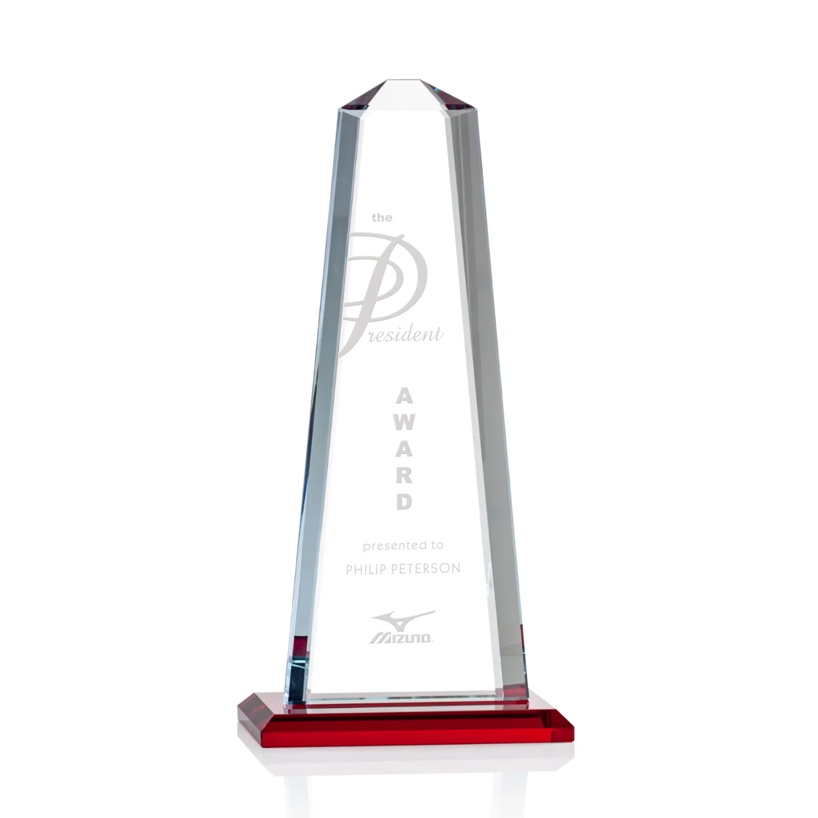 Promotional Starfire Crystal Award With 5/8-Inch Interchanging Bevels for service anniversary gifts