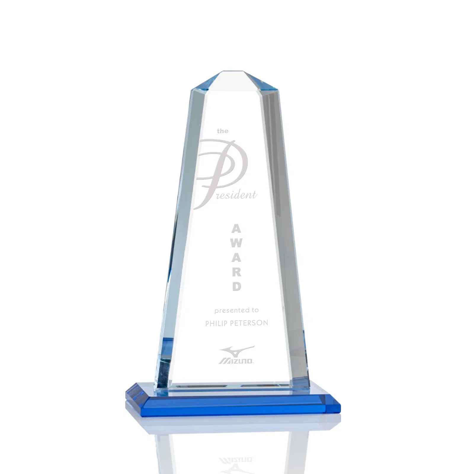 Promotional Starfire Crystal Award With 5/8-Inch Interchanging Bevels for team milestone celebrations