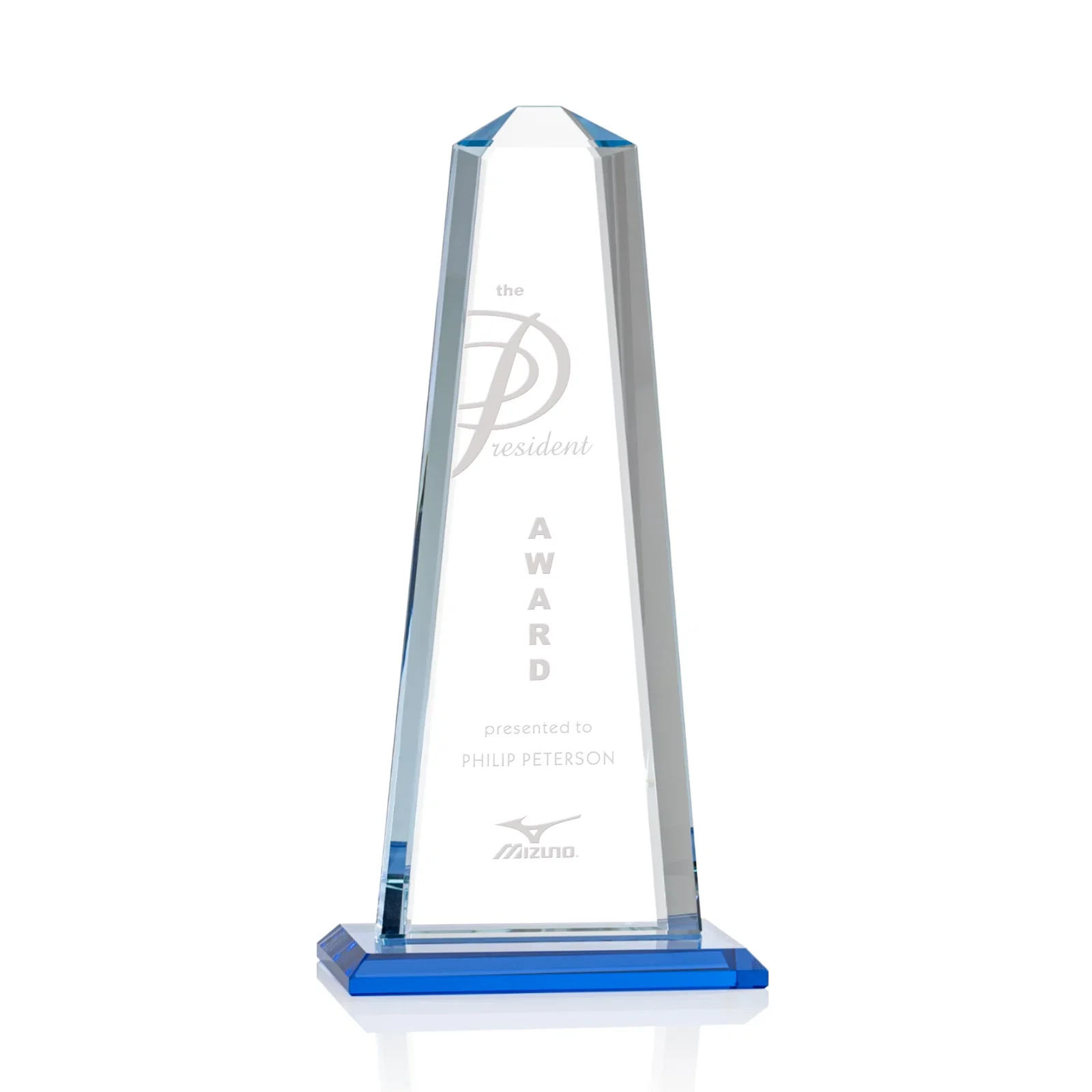 Promotional Starfire Crystal Award With 5/8-Inch Interchanging Bevels for donor appreciation