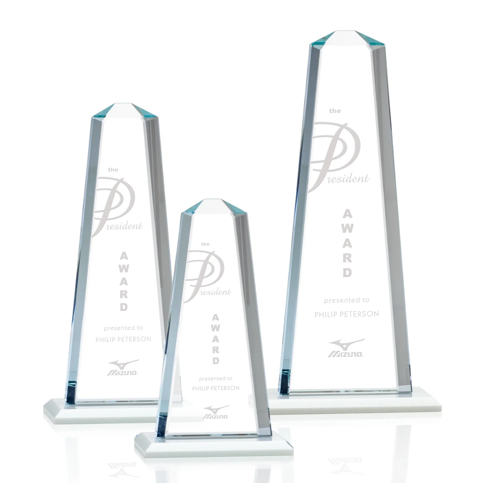 Promotional Starfire Crystal Award With 5/8-Inch Interchanging Bevels for safety achievement programs