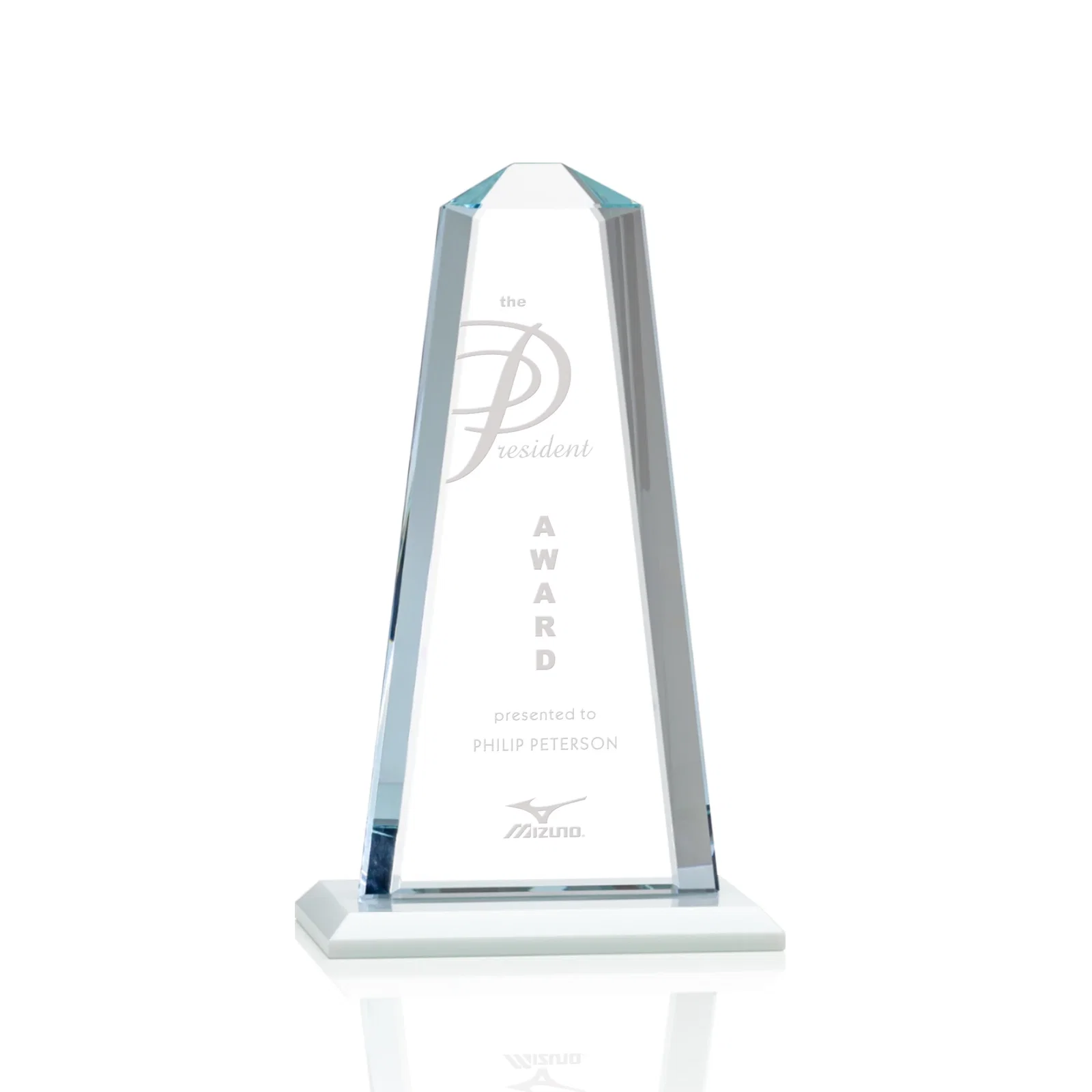 Promotional Starfire Crystal Award With 5/8-Inch Interchanging Bevels for volunteer appreciation