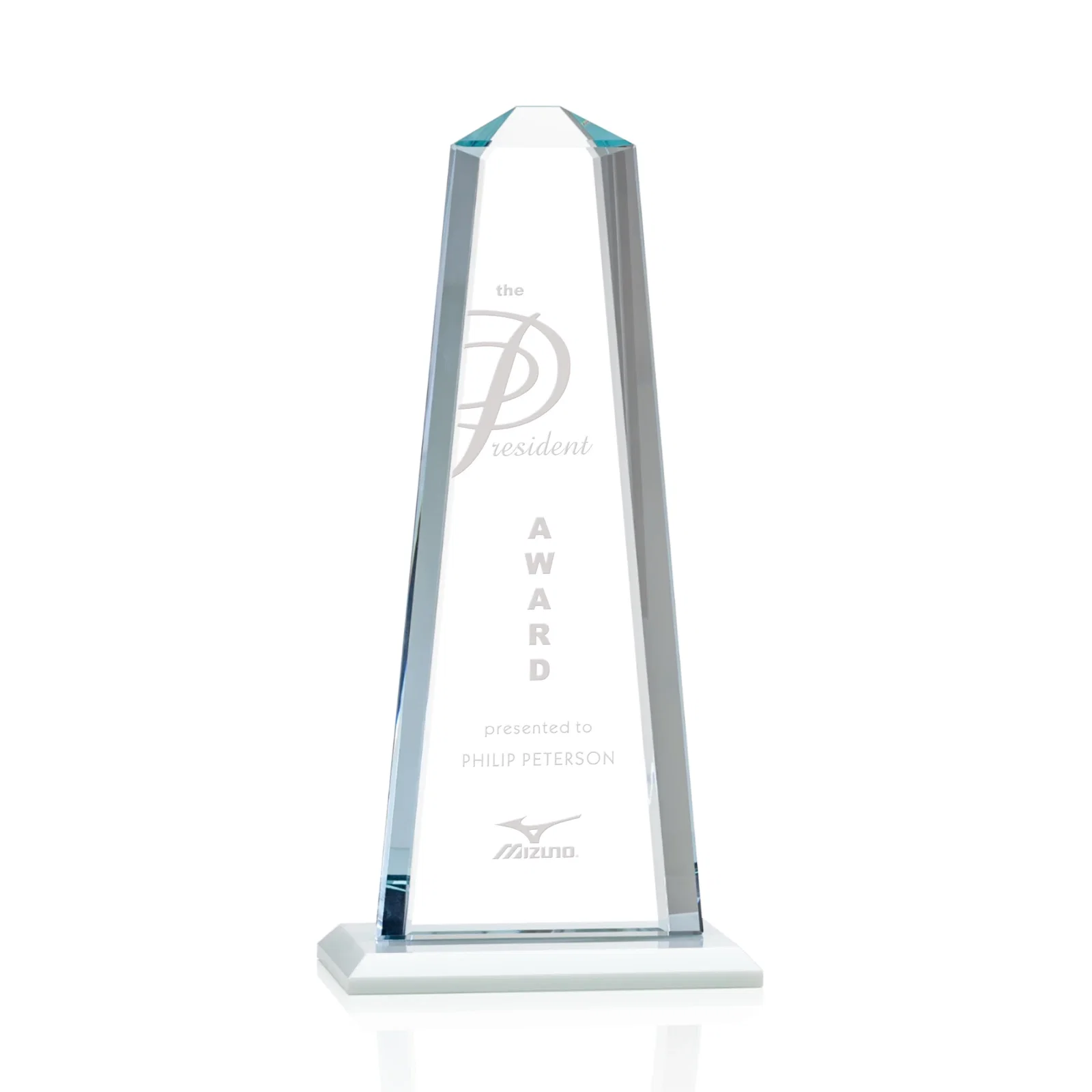 Promotional Starfire Crystal Award With 5/8-Inch Interchanging Bevels for dealer and partner awards