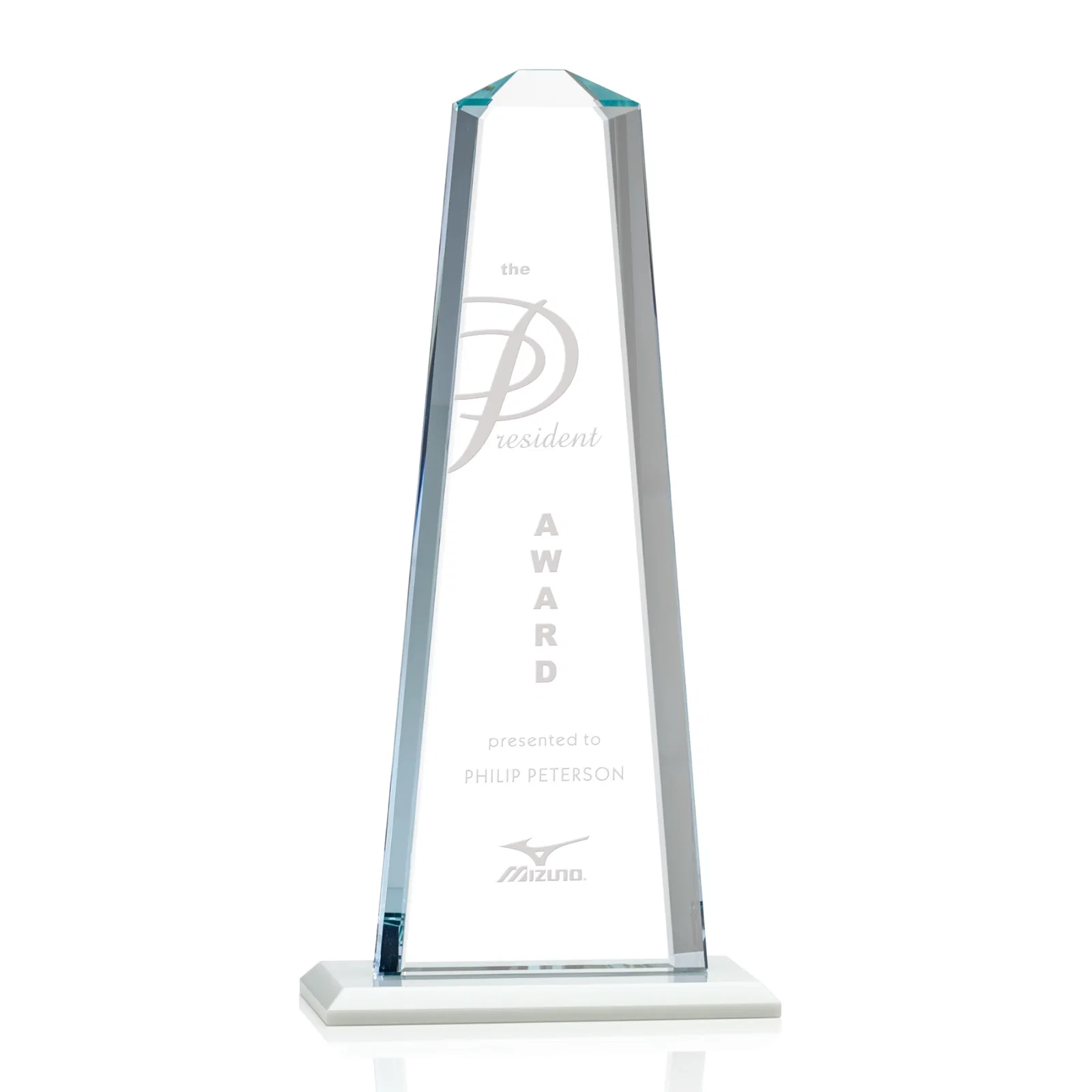 Promotional Starfire Crystal Award With 5/8-Inch Interchanging Bevels for company anniversary events
