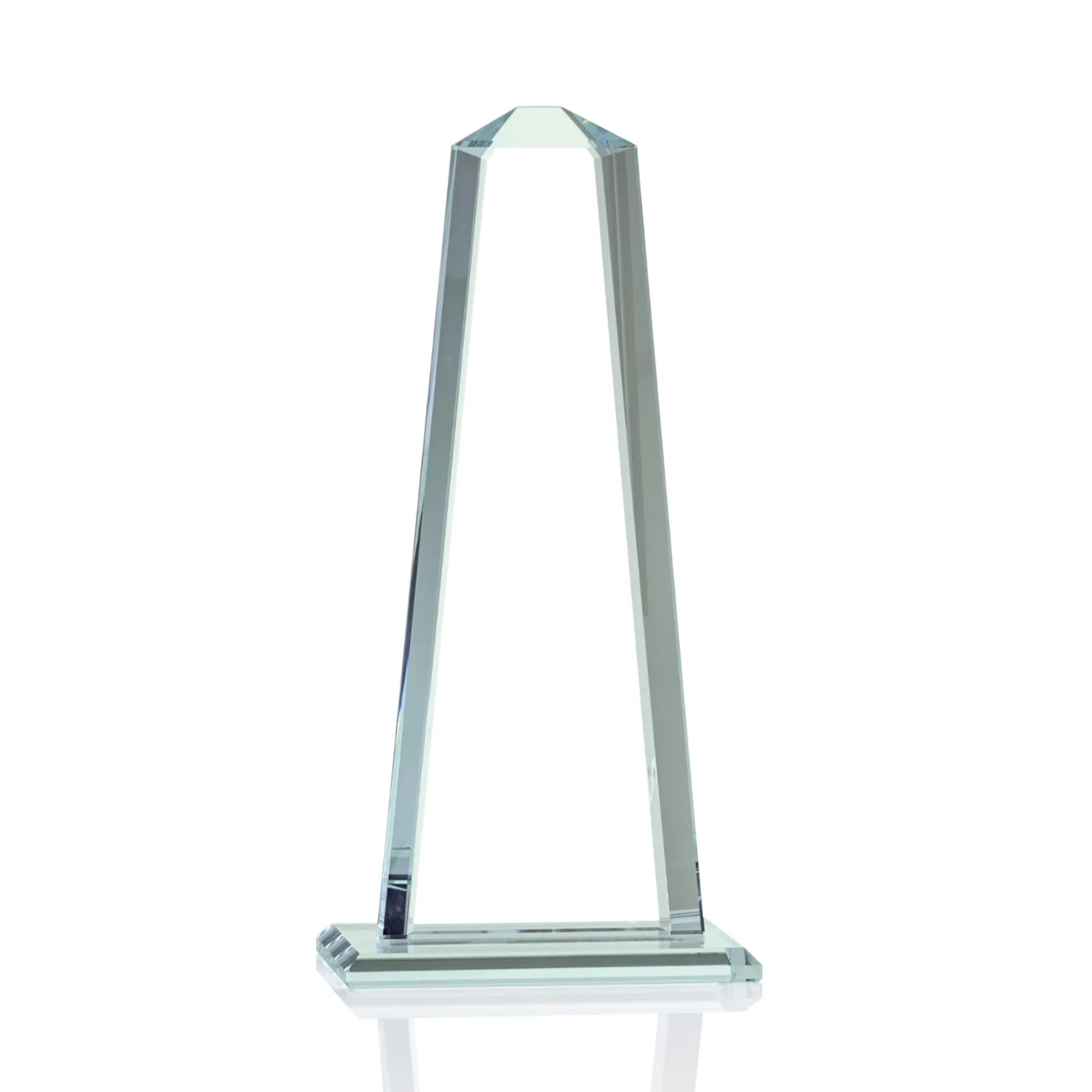 Branded Starfire Crystal Award With 5/8-Inch Interchanging Bevels for sales achievement awards