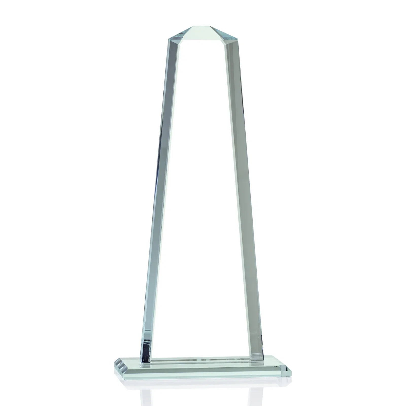Branded Starfire Crystal Award With 5/8-Inch Interchanging Bevels for retirement presentations