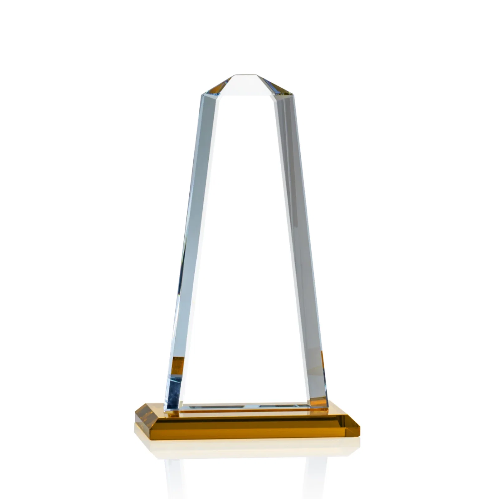 Branded Starfire Crystal Award With 5/8-Inch Interchanging Bevels for team milestone celebrations