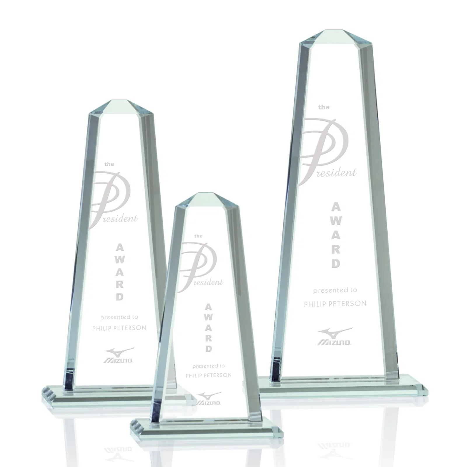 Custom Starfire Crystal Award With 5/8-Inch Interchanging Bevels for safety achievement programs