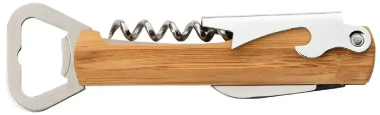 Custom Bamboo Corkscrew Multi-Tool — view 2