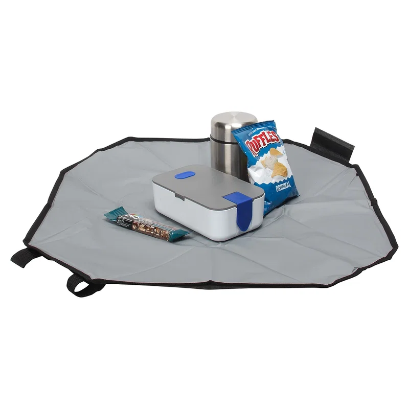 Pioneer Cooler Bag & Table Mat in use, branded cooler bag set up outdoors
