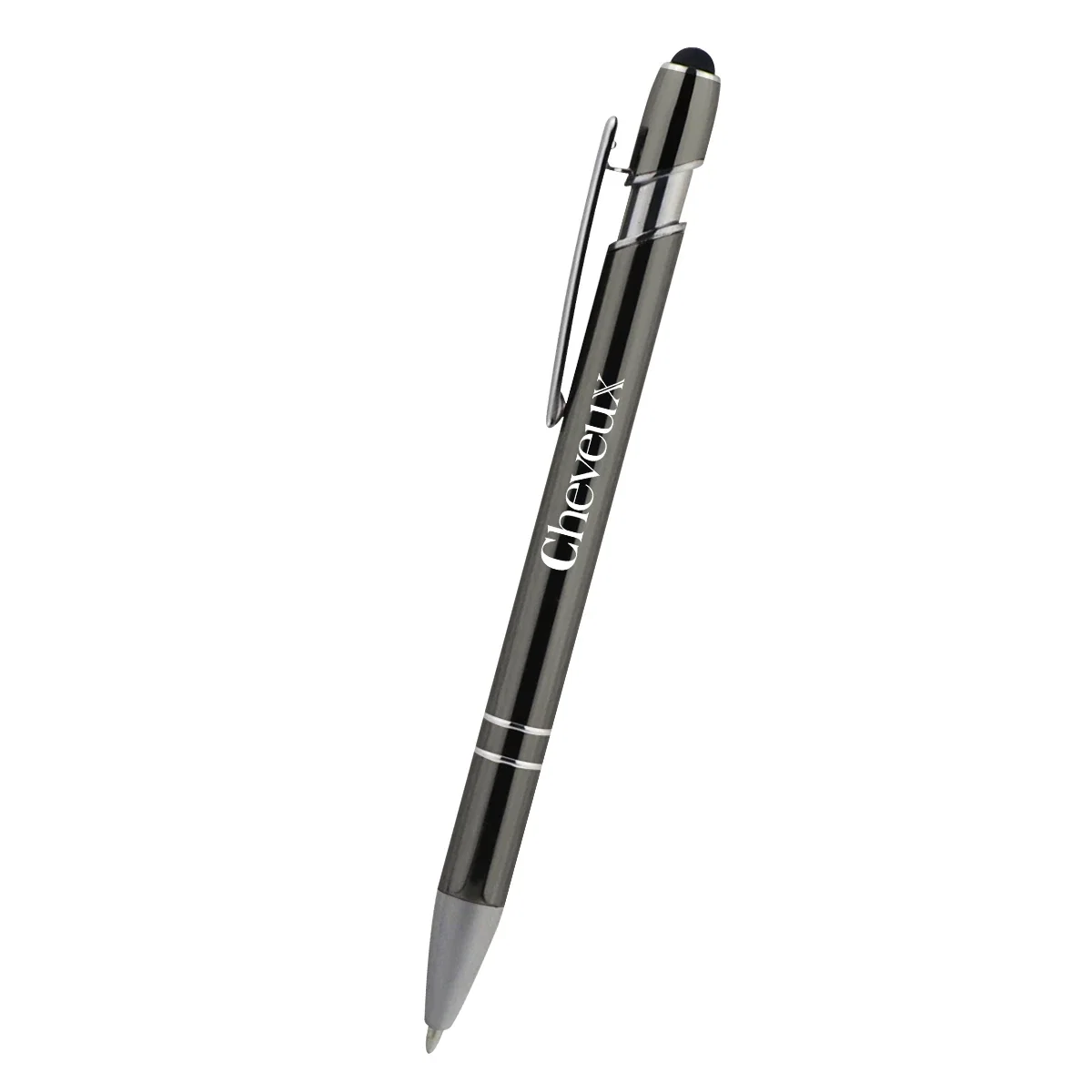 Gold model laid flat, stylus end pointing left