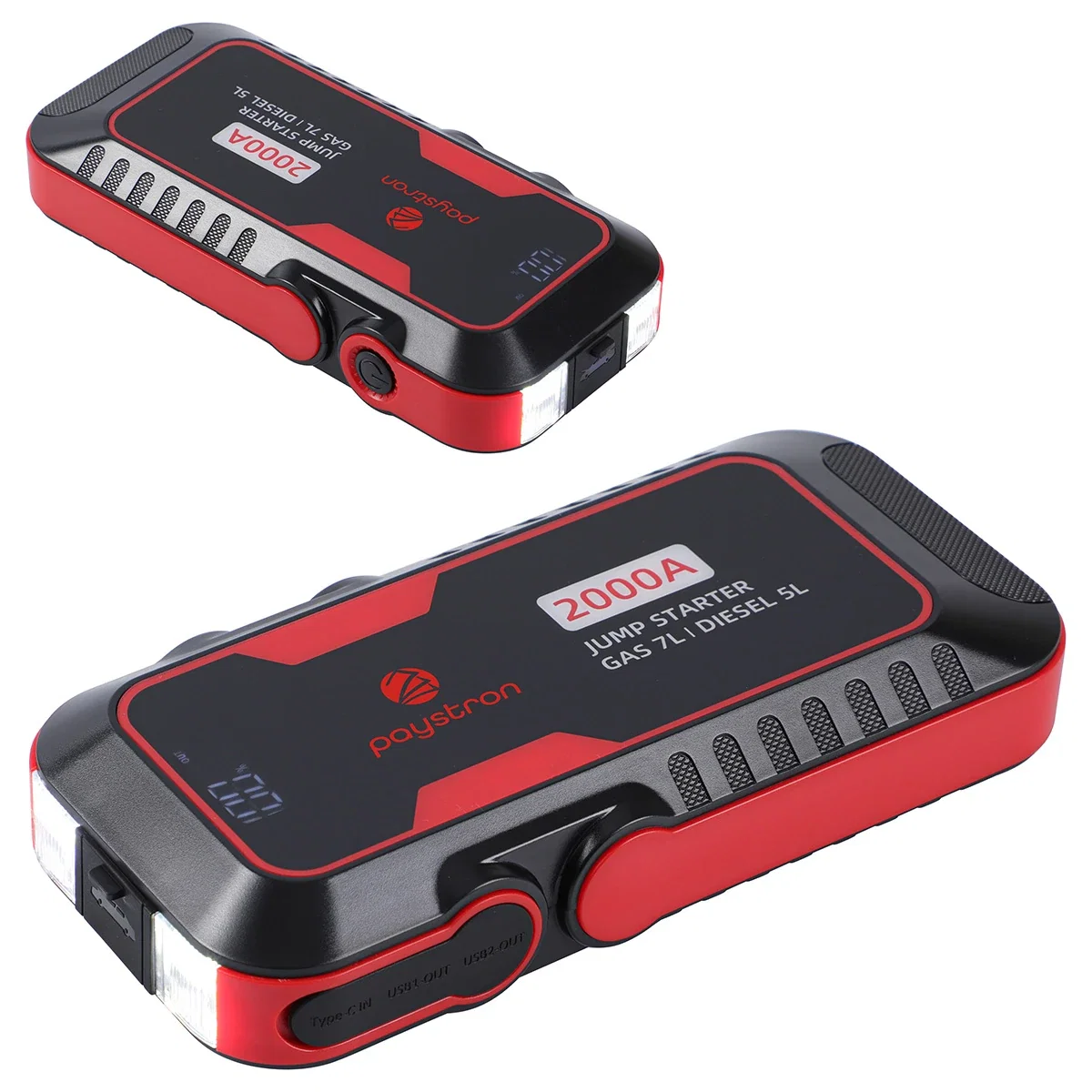 Side profile of the branded Pit Stop Portable Jump Starter Kit