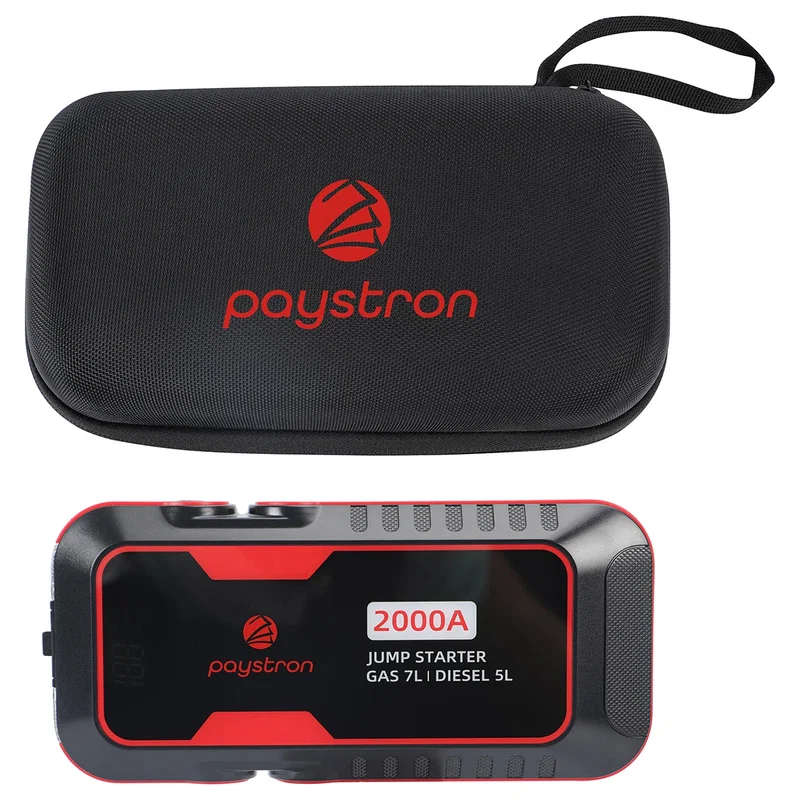Promotional Pit Stop Jump Starter Kit in use jump-starting a car battery