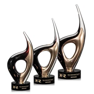 Speckled Glass Sculpture Award on Ebony Base