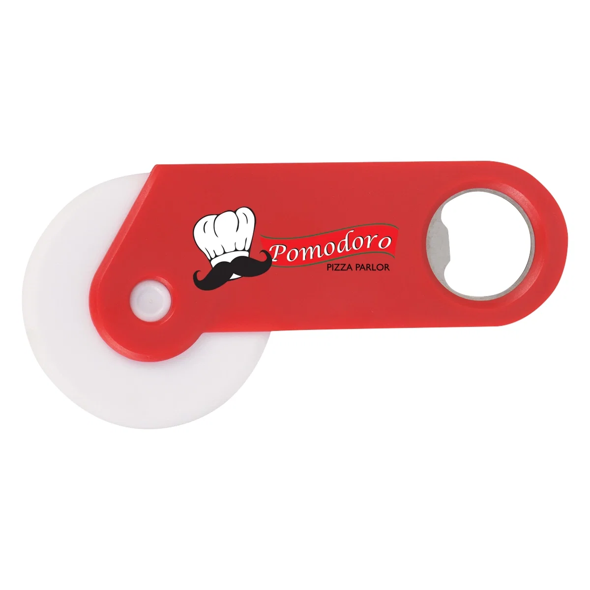 Opener notch set into the opposite end of the handle