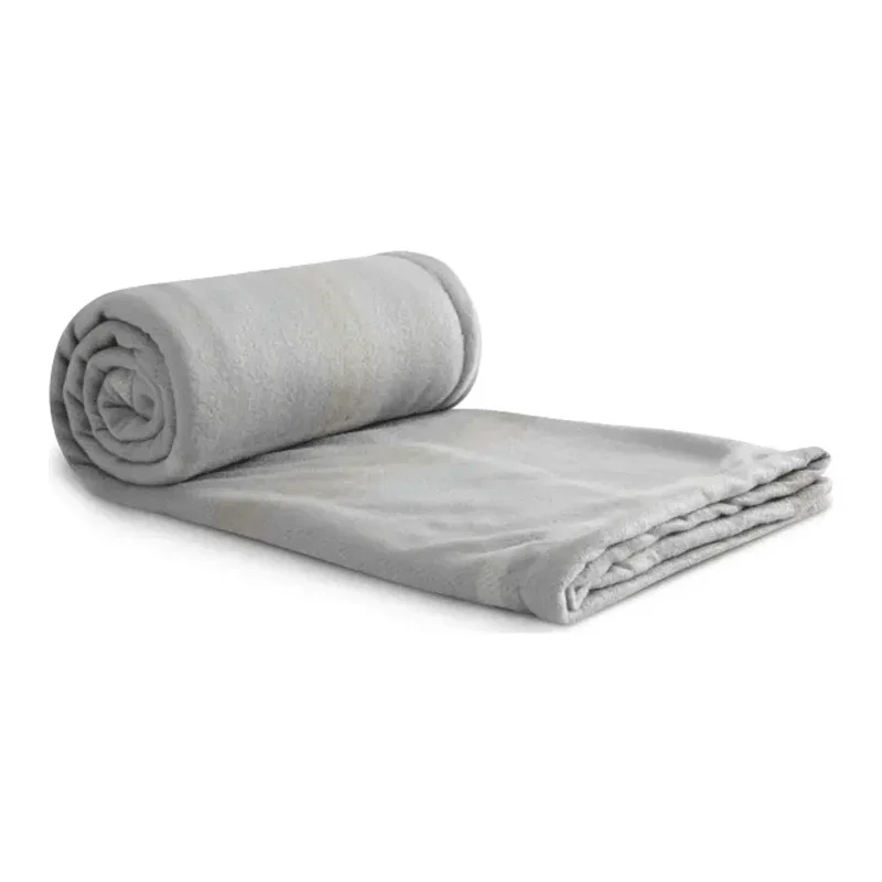 Custom Embroidered Plaid Fleece Sherpa Blanket - 50" x 60" — view 12