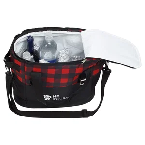 Plaid Insulated Cooler Bag