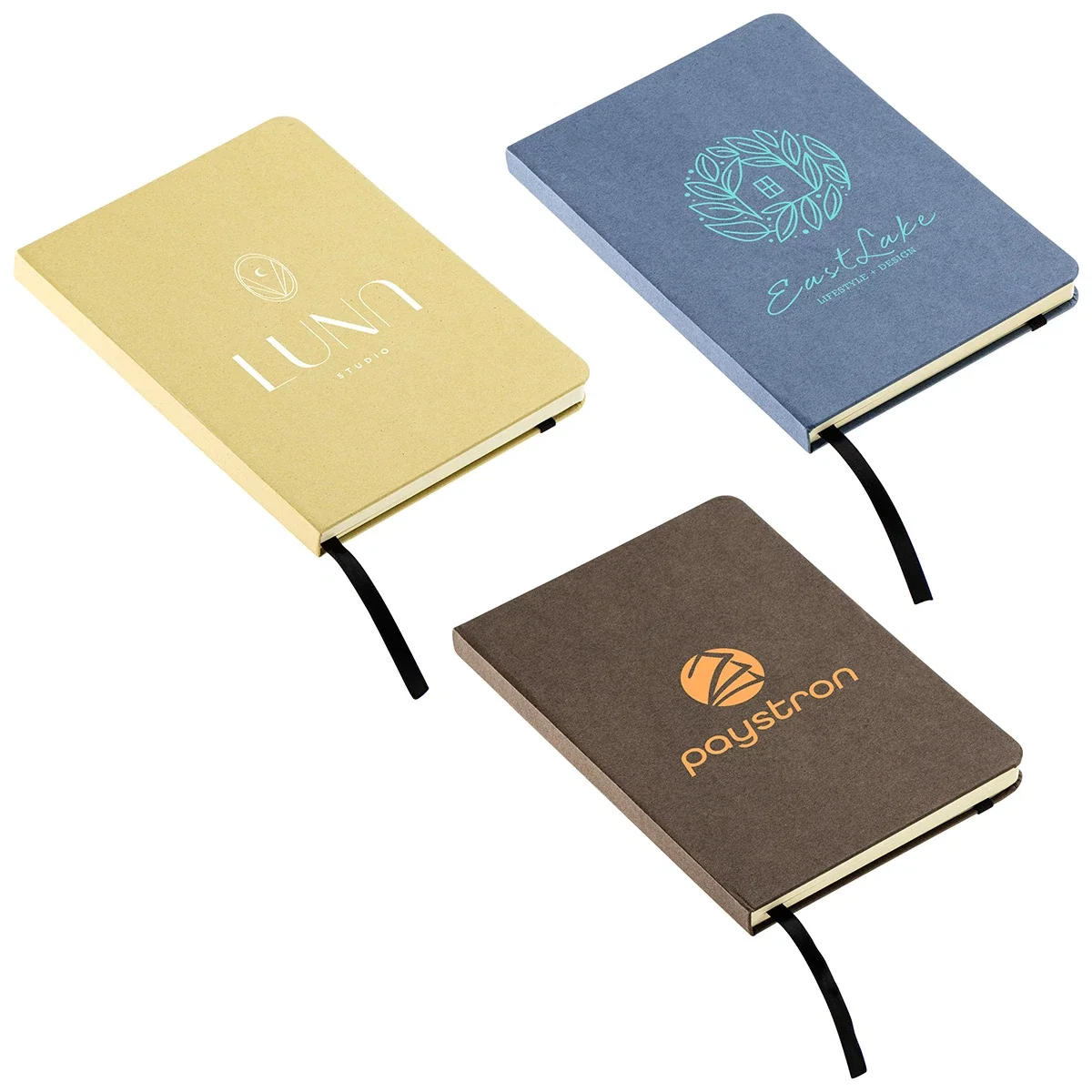 Custom Plantation Fruit & Nut Pulp Paper Journal, front view of the branded journal
