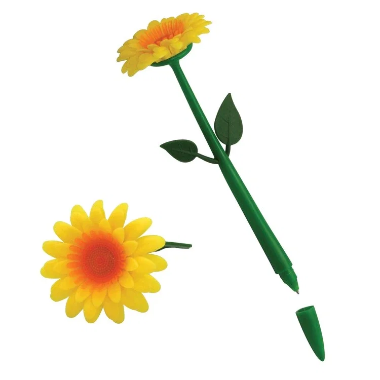 Imprinted Flower Pen — view 2
