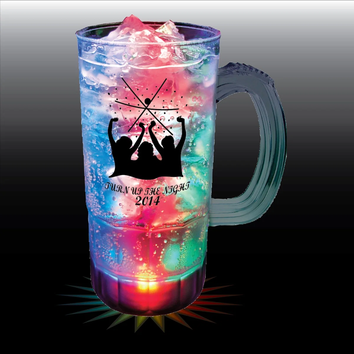 Plastic Fluted Textured Beer Mug — view 4