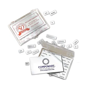 Plastic Message Magnet Case, 3.75" x 3" Clear Display, Spot-Color Imprint
