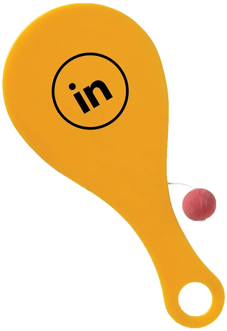 Personalized Plastic Paddle Ball Game — view 3