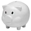 Logo Plastic Piggy Bank — Mini & 5" W x 4" H in Translucent  Charcoal