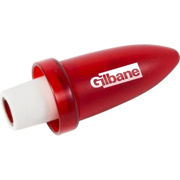 Plastic wine bottle pour spout with matching cap, anti-drip design, front product view