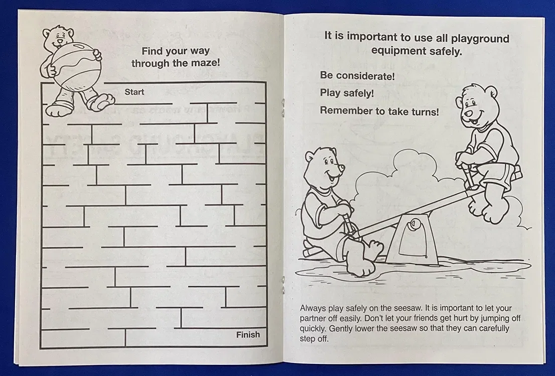 Play It Safe On The Playground Coloring Book — view 2